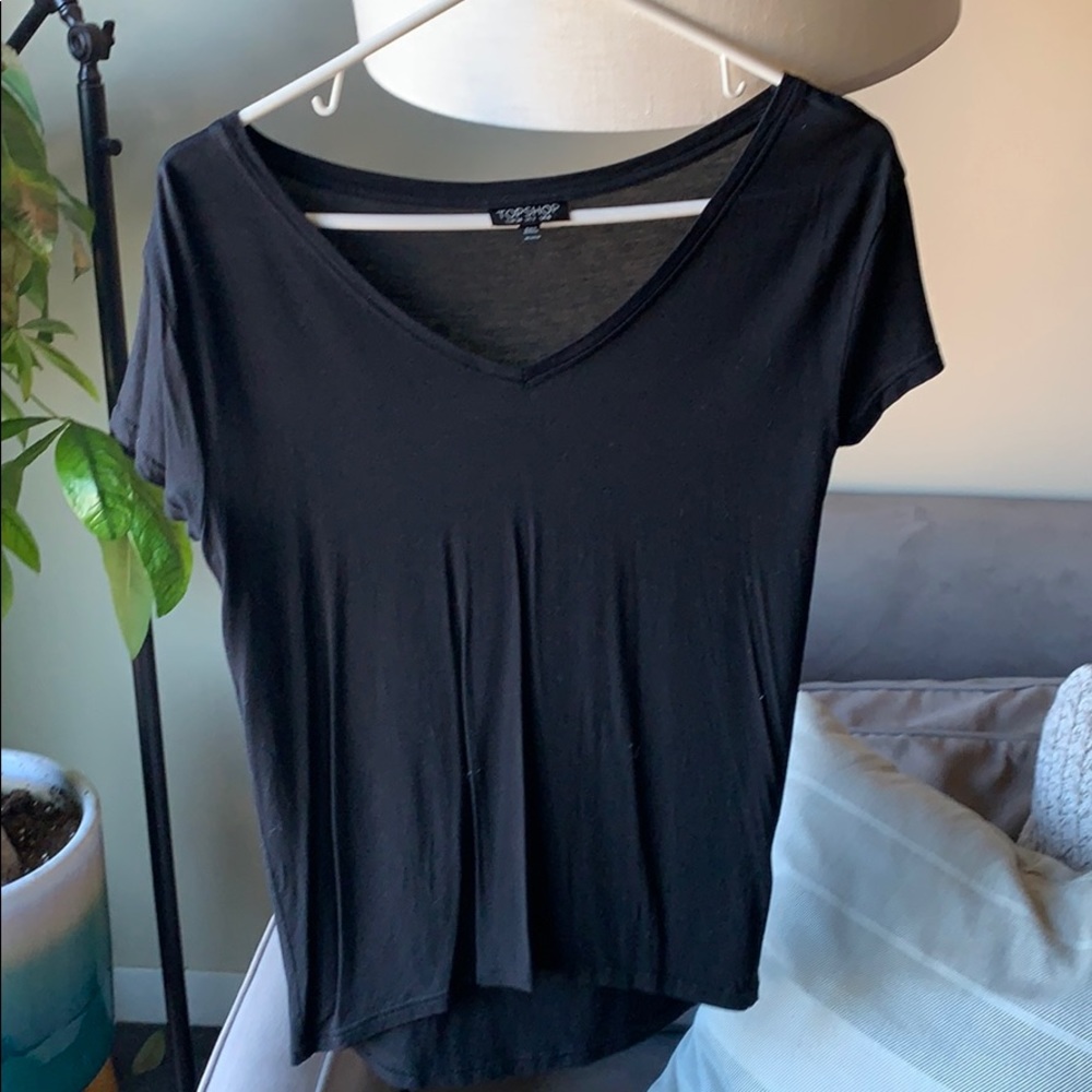 Top shop basic black t shirt size 2